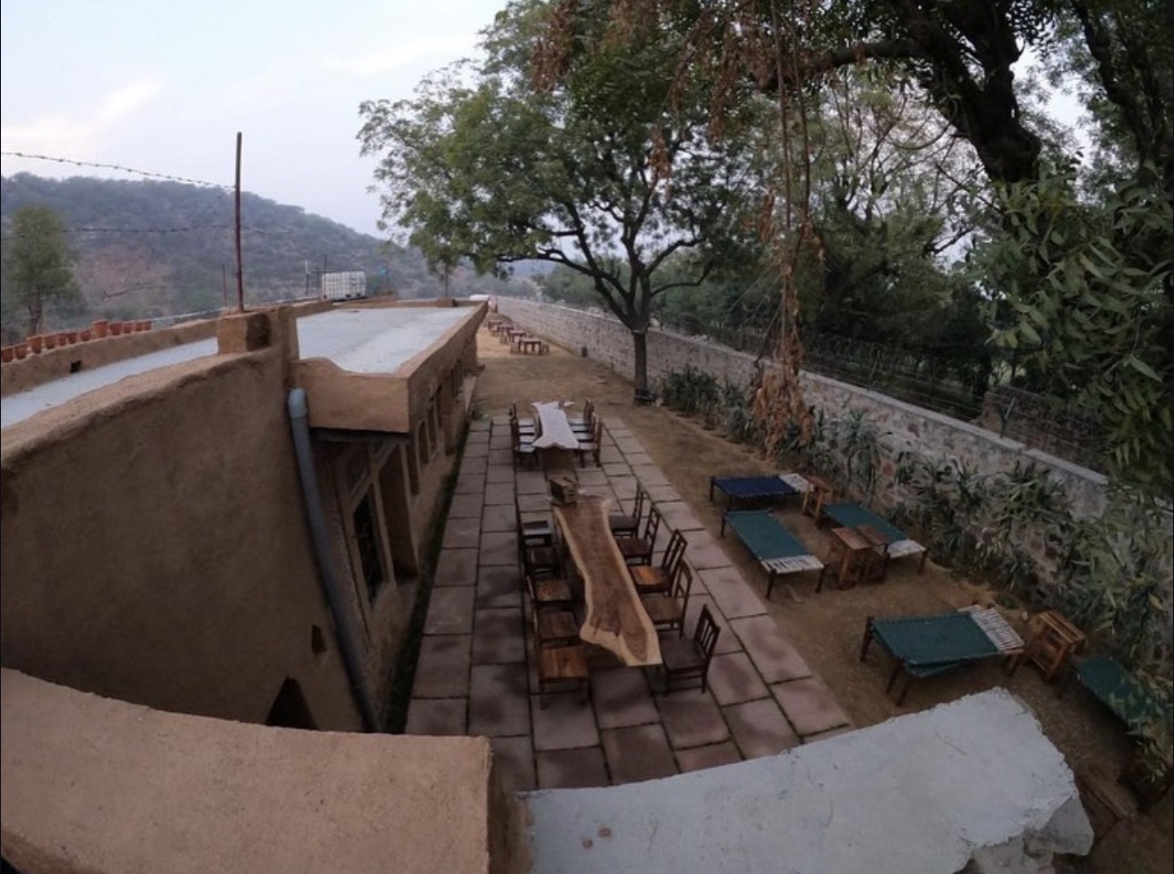 The terrace, rebuilt for guests