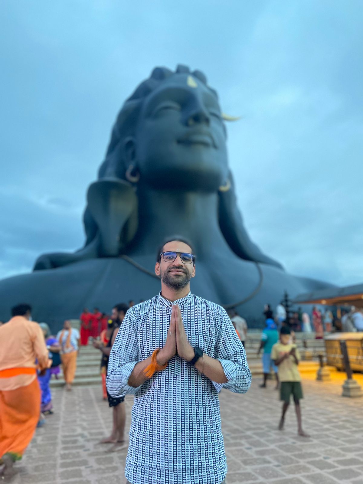 Pradumn at the Adiyogi statue, Coimbatore