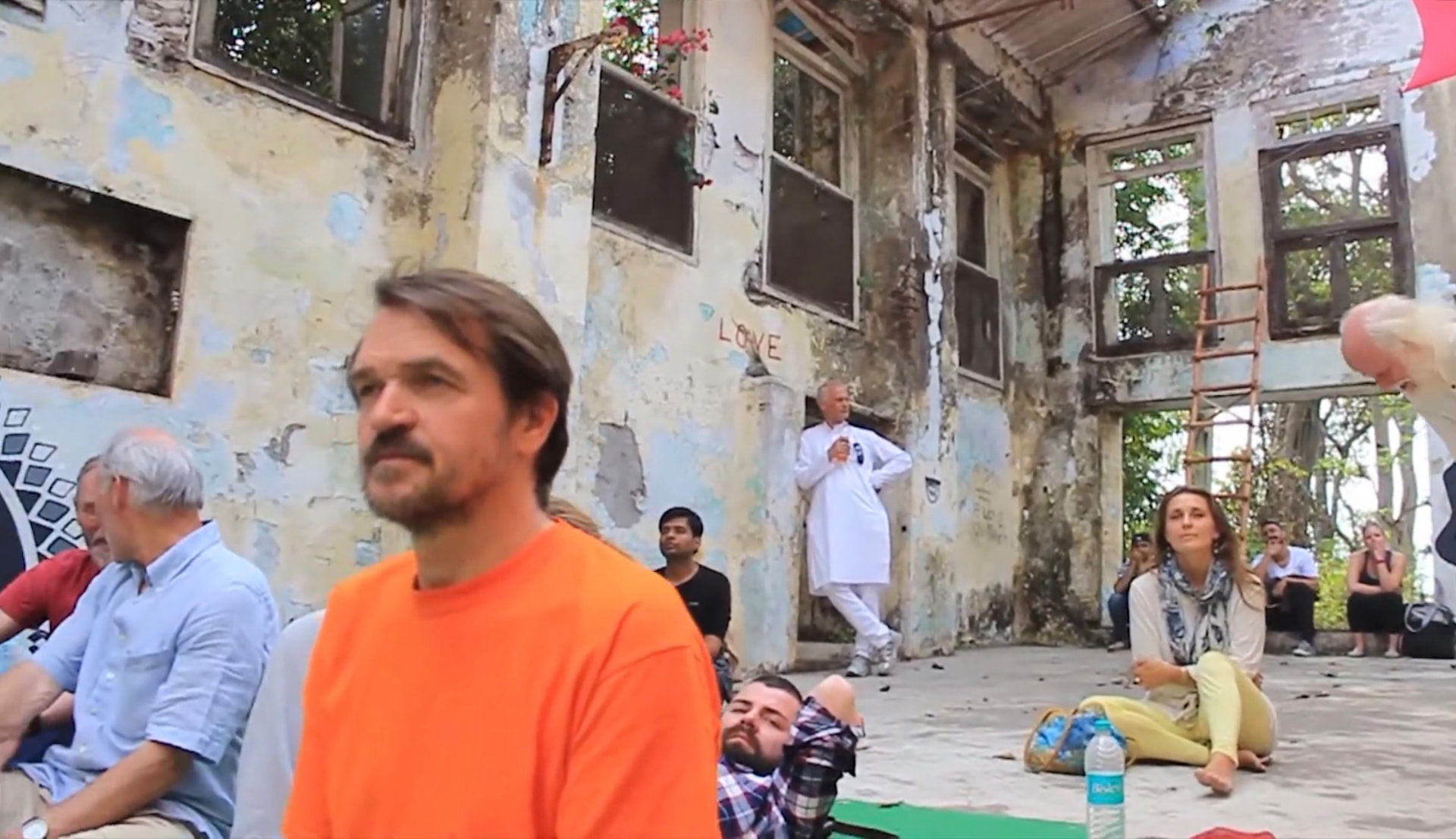 Meditation in the ruined courtyard