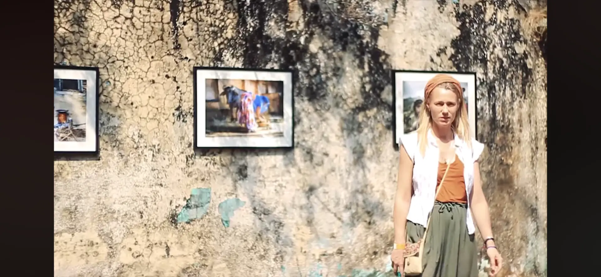 Photography hung on the ashram walls