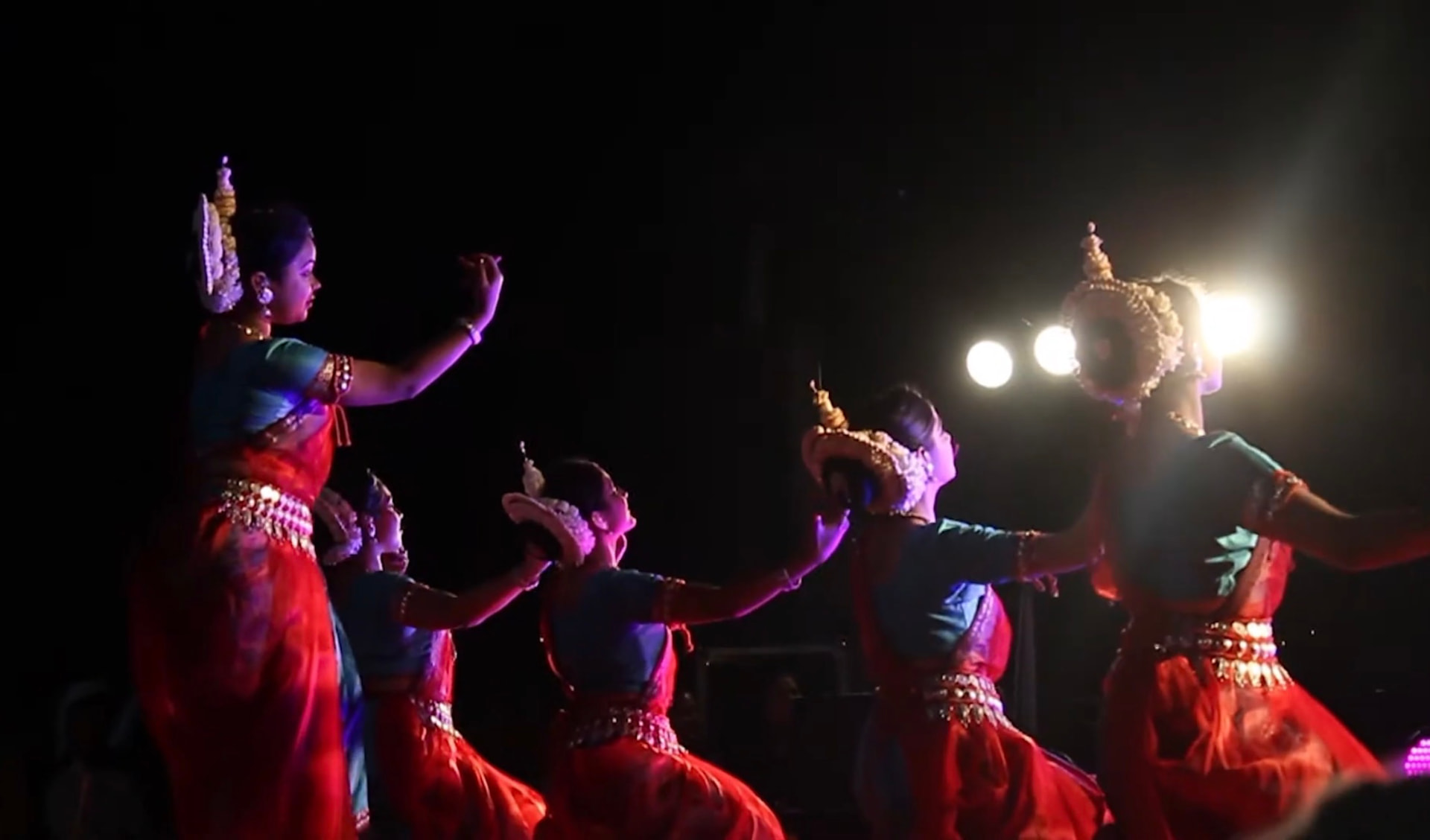 Odissi ensemble under the lights